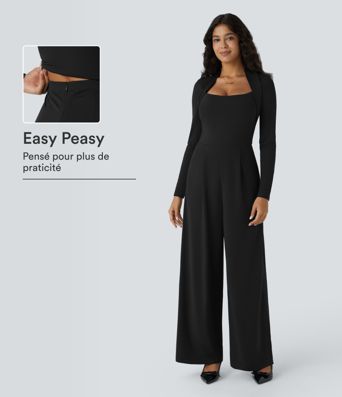 Combinaison de cérémonie à manches longues, coupe large avec poches latérales et zip invisible - Édition Easy Peasy Combinaison de cérémonie à manches longues, coupe large avec poches latérales et zip invisible - Édition Easy Peasy