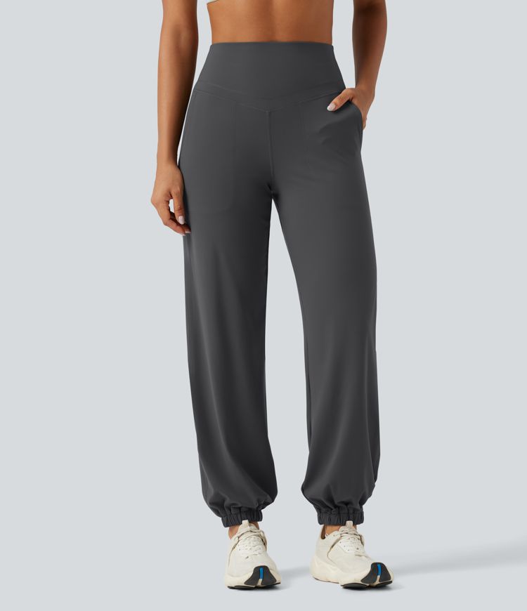 Halara UltraSculpt™ High Waisted Tummy Control Tapered Yoga Joggers with Pockets