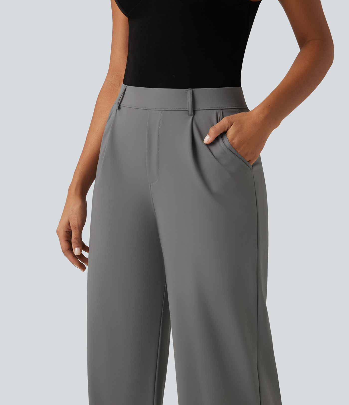 Patitoff™ 2.0 Pet Hair Resistant High Waisted Straight Leg Work Pants with Pockets