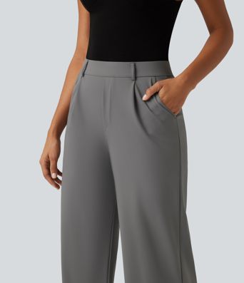 Patitoff™ 2.0 Pet Hair Resistant High Waisted Straight Leg Work Pants with Pockets