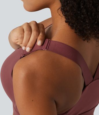 High Support U Neck Adjustable Straps Training Sports Bra with Non-Removable Pad High Support U Neck Adjustable Straps Training Sports Bra with Non-Removable Pad