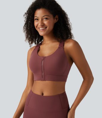 High Support U Neck Adjustable Straps Training Sports Bra with Non-Removable Pad High Support U Neck Adjustable Straps Training Sports Bra with Non-Removable Pad
