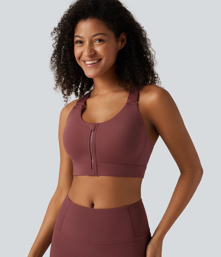 High Support U Neck Adjustable Straps Training Sports Bra with Non-Removable Pad High Support U Neck Adjustable Straps Training Sports Bra with Non-Removable Pad