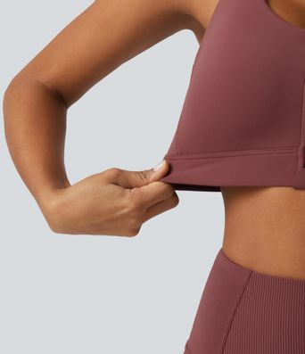 High Support U Neck Adjustable Straps Training Sports Bra with Non-Removable Pad High Support U Neck Adjustable Straps Training Sports Bra with Non-Removable Pad