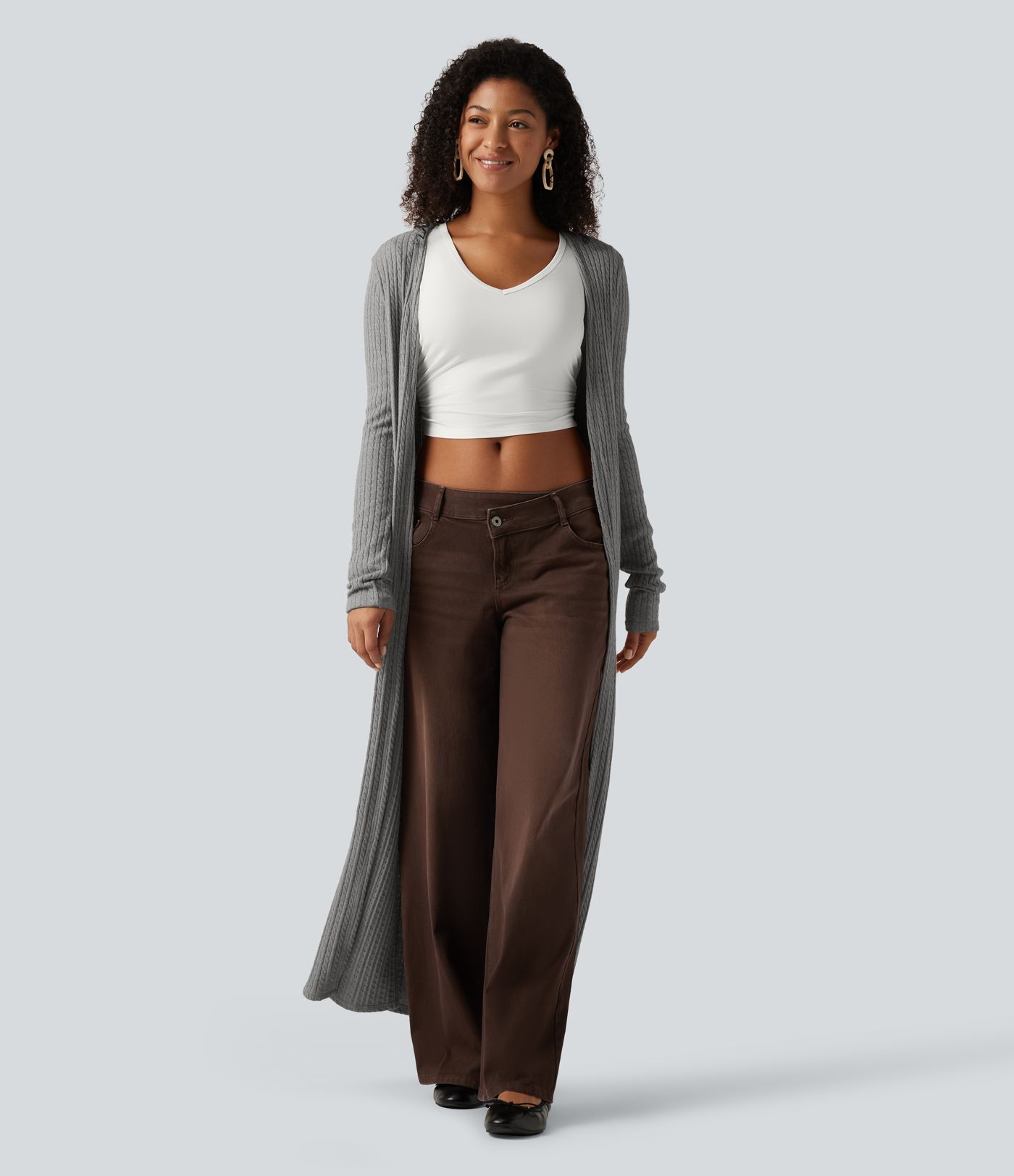 Long Sleeve Casual Longline Coat