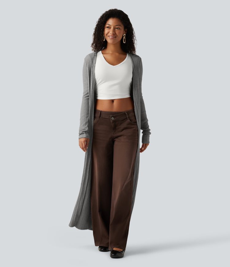 Long Sleeve Casual Longline Coat