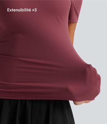 Haut de danse à épaules dénudées, manches courtes et coussinets amovibles, bonnets B à E