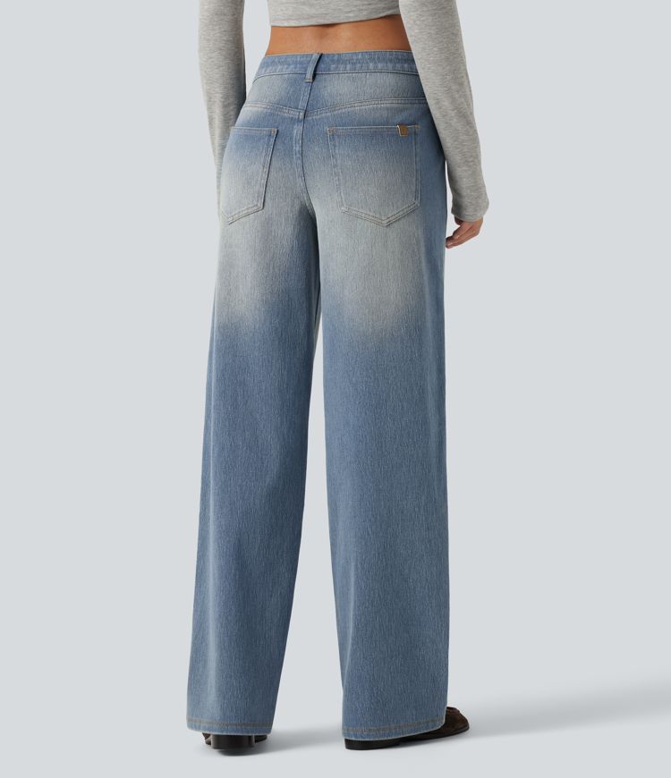 Halara Flex™ Low Rise Straight Leg Casual Jeans with Pockets