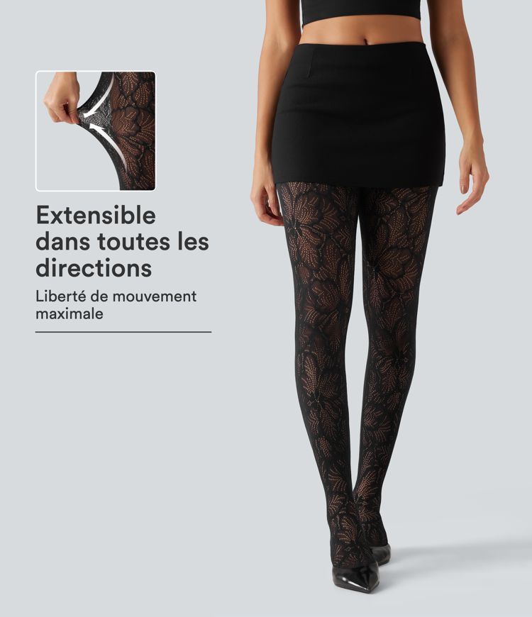 Legging SoftlyZero™ taille haute avec dentelle contrastée Legging SoftlyZero™ taille haute avec dentelle contrastée