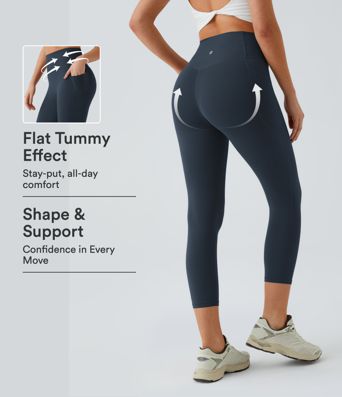 Halara UltraSculpt™ High Waisted Tummy Control Pocket Shaping Training Capri Leggings Halara UltraSculpt™ High Waisted Tummy Control Pocket Shaping Training Capri Leggings