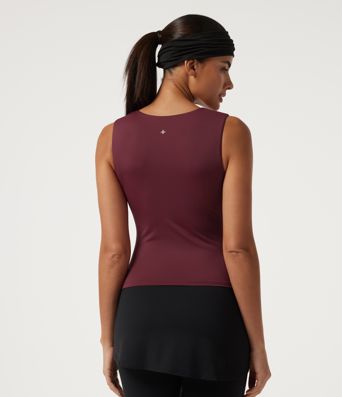 V Neck Ruched InstantCool Quick Dry Built-in Bra Yoga Sports Top