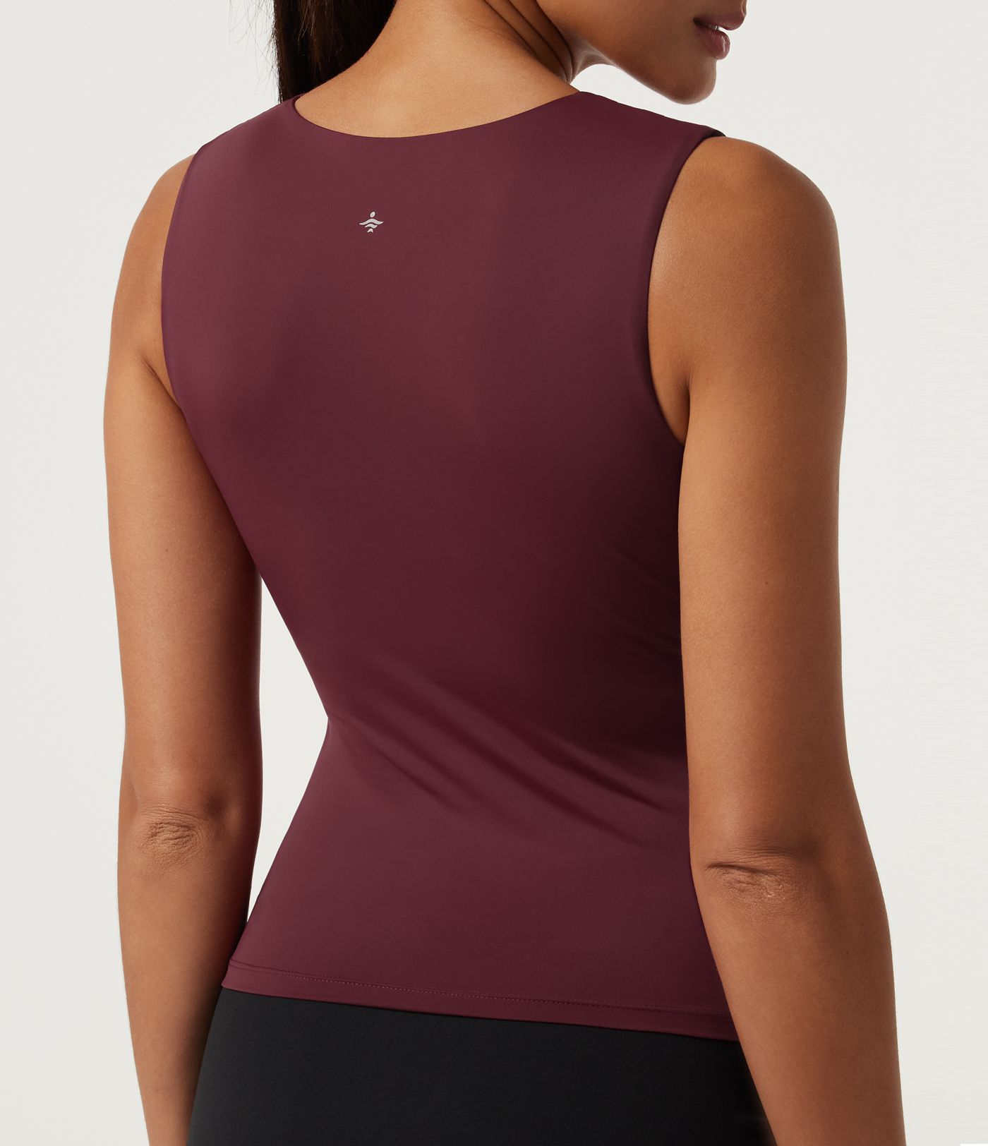 V Neck Ruched InstantCool Quick Dry Built-in Bra Yoga Sports Top