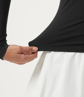 SoftlyZero™ Airy One Shoulder Asymmetric Long Sleeve Built-in Bra InstantCool Yoga Sports Top SoftlyZero™ Airy One Shoulder Asymmetric Long Sleeve Built-in Bra InstantCool Yoga Sports Top