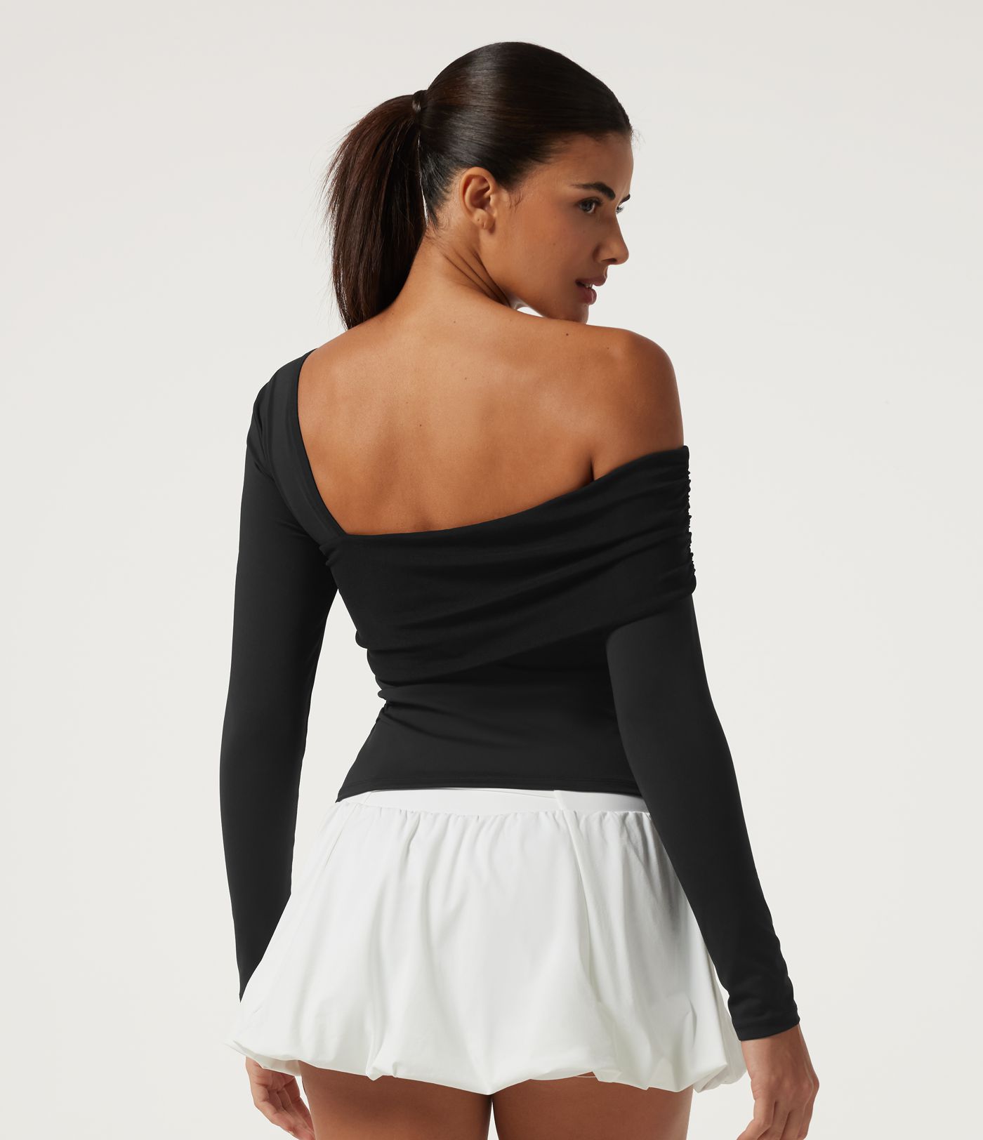 SoftlyZero™ Airy One Shoulder Asymmetric Long Sleeve Built-in Bra InstantCool Yoga Sports Top SoftlyZero™ Airy One Shoulder Asymmetric Long Sleeve Built-in Bra InstantCool Yoga Sports Top