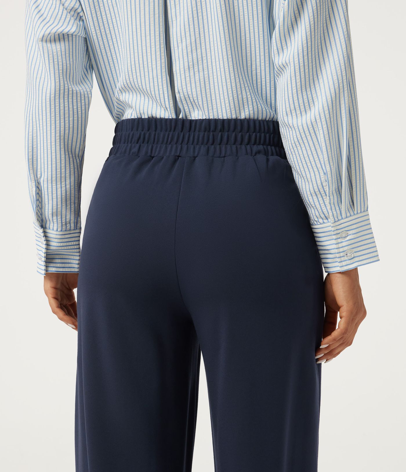 Mid Rise Crisscross Barrel Leg Work Pants with Pockets