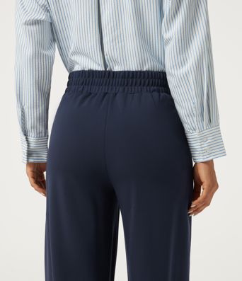 Mid Rise Crisscross Barrel Leg Work Pants with Pockets