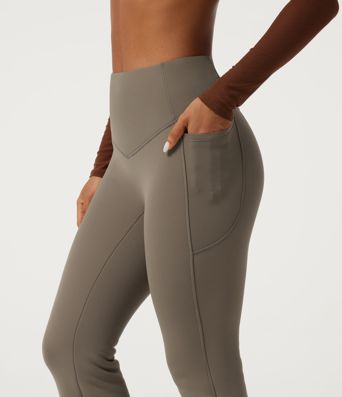 Halara UltraSculpt™ High Waisted Bootcut Fleece Workout Leggings with Pockets Halara UltraSculpt™ High Waisted Bootcut Fleece Workout Leggings with Pockets