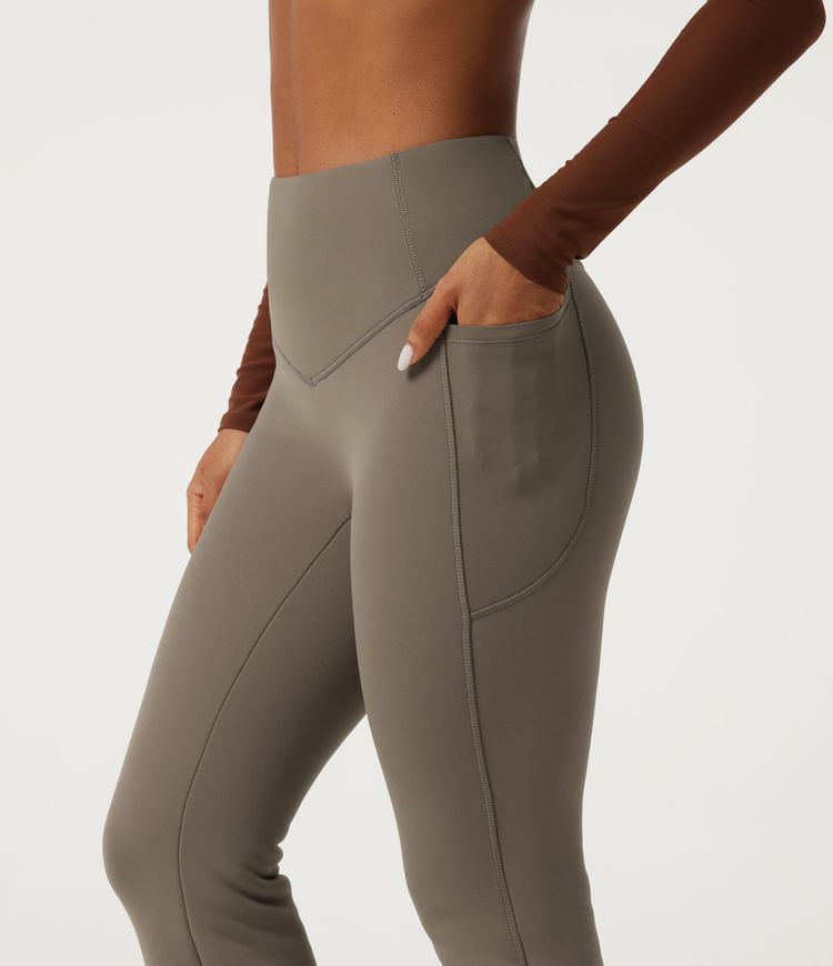 Halara UltraSculpt™ High Waisted Bootcut Fleece Workout Leggings with Pockets Halara UltraSculpt™ High Waisted Bootcut Fleece Workout Leggings with Pockets