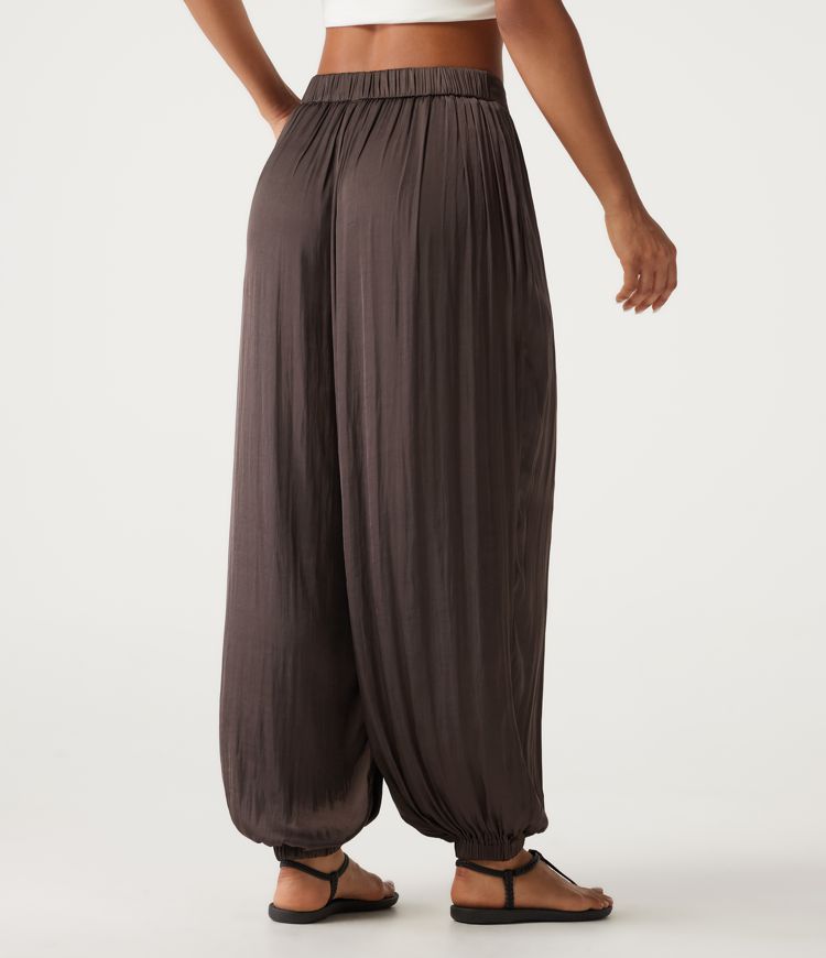 Mid Rise Ruched Casual Joggers with Pockets