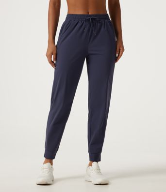 Mid Rise Drawstring Tapered Quick Dry InstantCool Running Joggers with Pockets