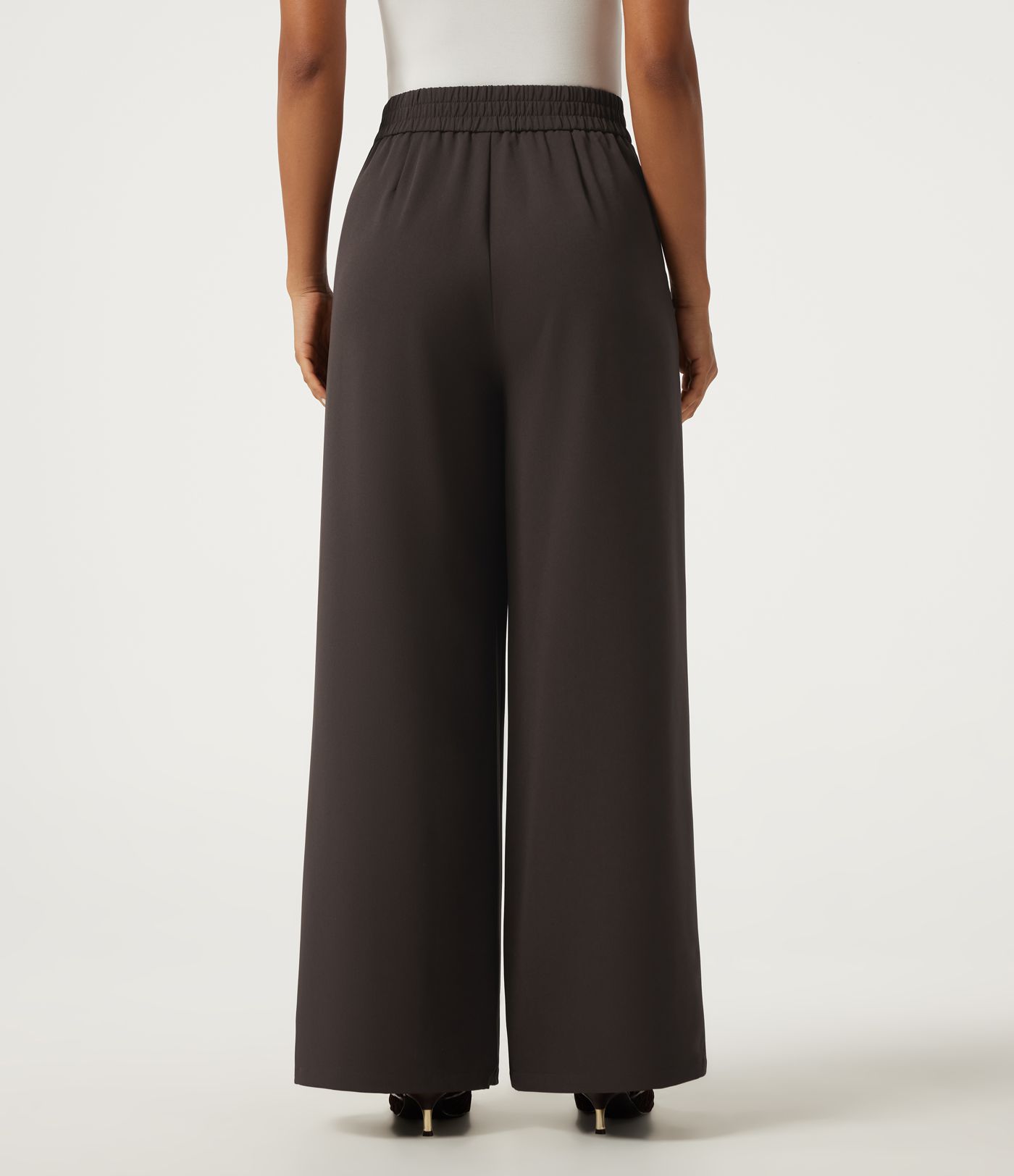 High Waisted Wide Leg Work Pants with Pockets High Waisted Wide Leg Work Pants with Pockets
