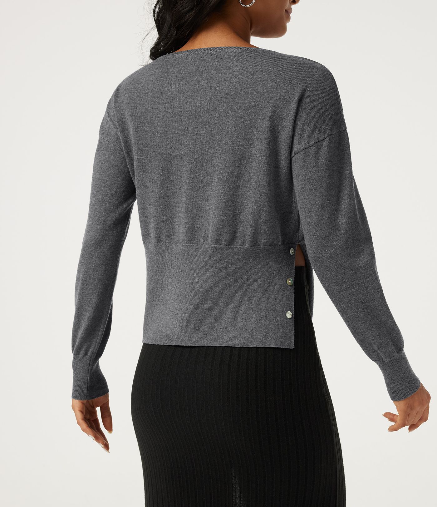 Boat Neck Long Sleeve Asymmetric Casual Sweater Boat Neck Long Sleeve Asymmetric Casual Sweater