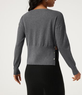 Boat Neck Long Sleeve Asymmetric Casual Sweater Boat Neck Long Sleeve Asymmetric Casual Sweater