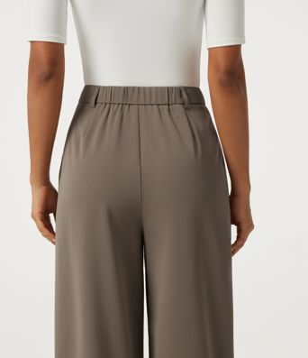 High Waisted Casual Bloomer Pants with Pockets