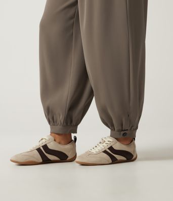 High Waisted Casual Bloomer Pants with Pockets