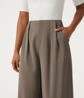 High Waisted Casual Bloomer Pants with Pockets