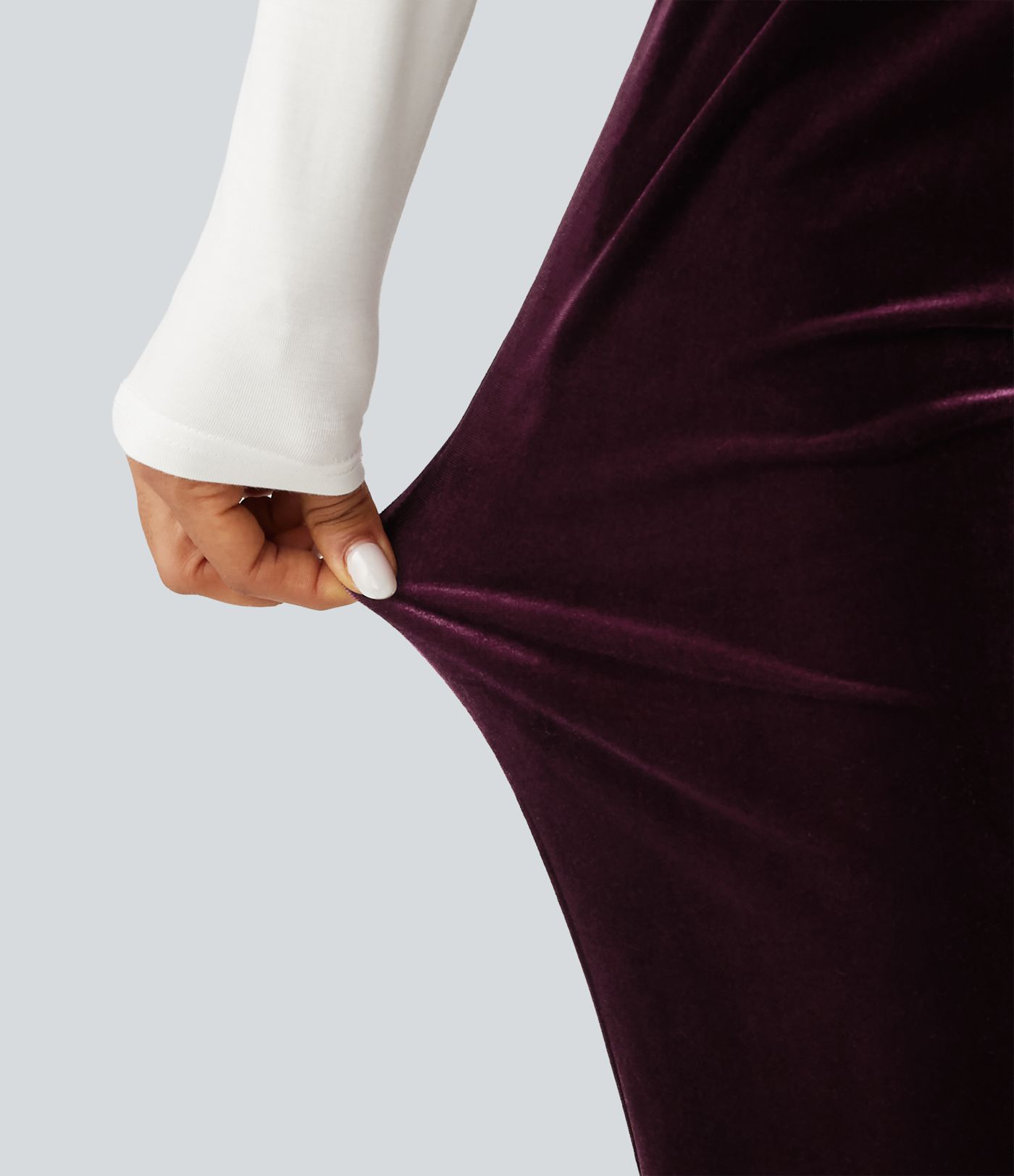 Halara Flex™ pantalones de trabajo de terciopelo de cintura alta con bolsillos Halara Flex™ pantalones de trabajo de terciopelo de cintura alta con bolsillos