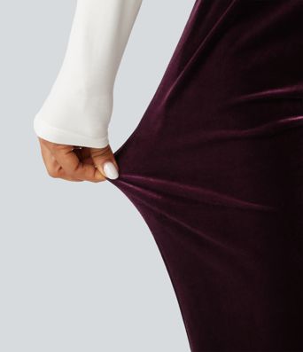 Halara Flex™ pantalones de trabajo de terciopelo de cintura alta con bolsillos Halara Flex™ pantalones de trabajo de terciopelo de cintura alta con bolsillos