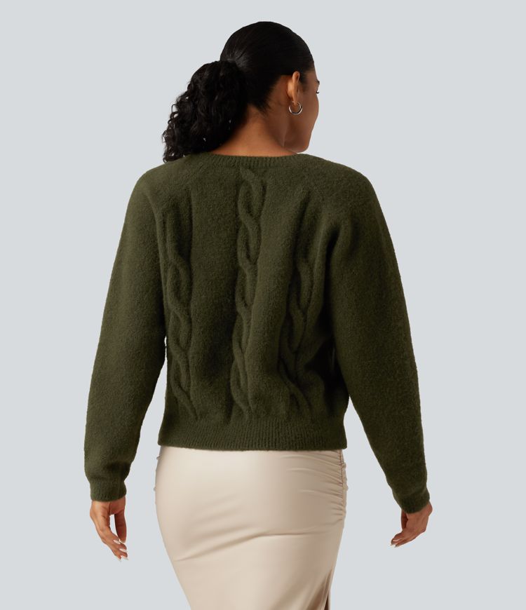 V Neck Raglan Long Sleeve Work Sweater V Neck Raglan Long Sleeve Work Sweater