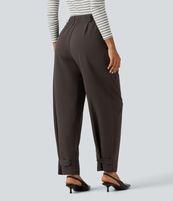 High Waisted Straight Leg Work Pants with Pockets High Waisted Straight Leg Work Pants with Pockets