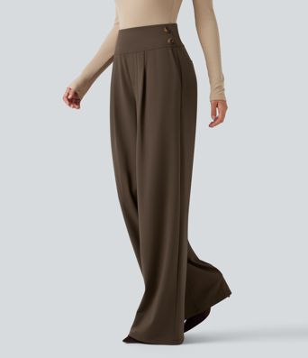 Halara Flex™ High Waisted Wide Leg Work Pants with Pockets Halara Flex™ High Waisted Wide Leg Work Pants with Pockets