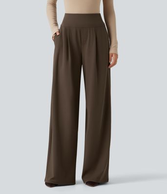 Halara Flex™ High Waisted Wide Leg Work Pants with Pockets Halara Flex™ High Waisted Wide Leg Work Pants with Pockets
