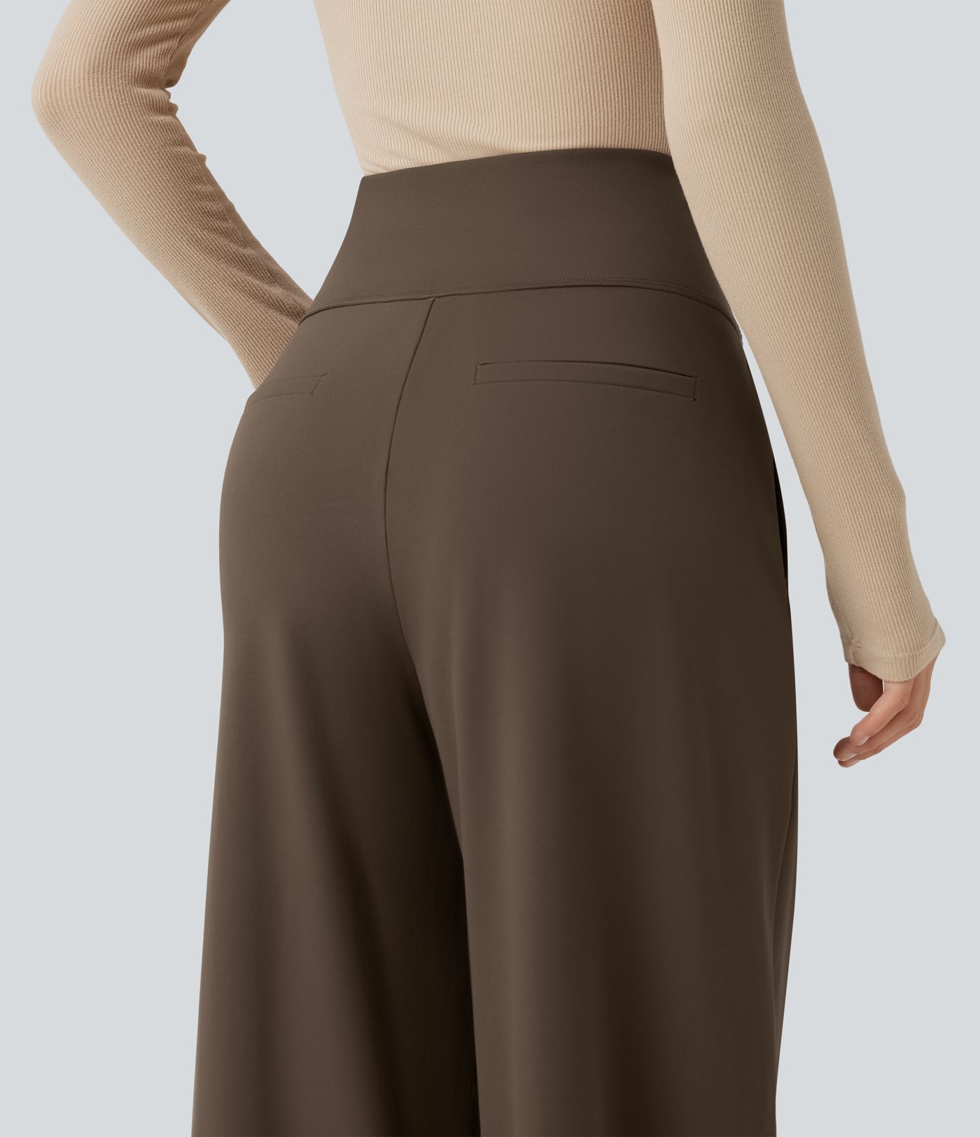 Halara Flex™ High Waisted Wide Leg Work Pants with Pockets Halara Flex™ High Waisted Wide Leg Work Pants with Pockets