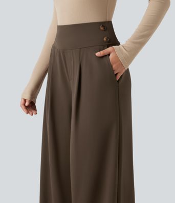 Halara Flex™ High Waisted Wide Leg Work Pants with Pockets Halara Flex™ High Waisted Wide Leg Work Pants with Pockets