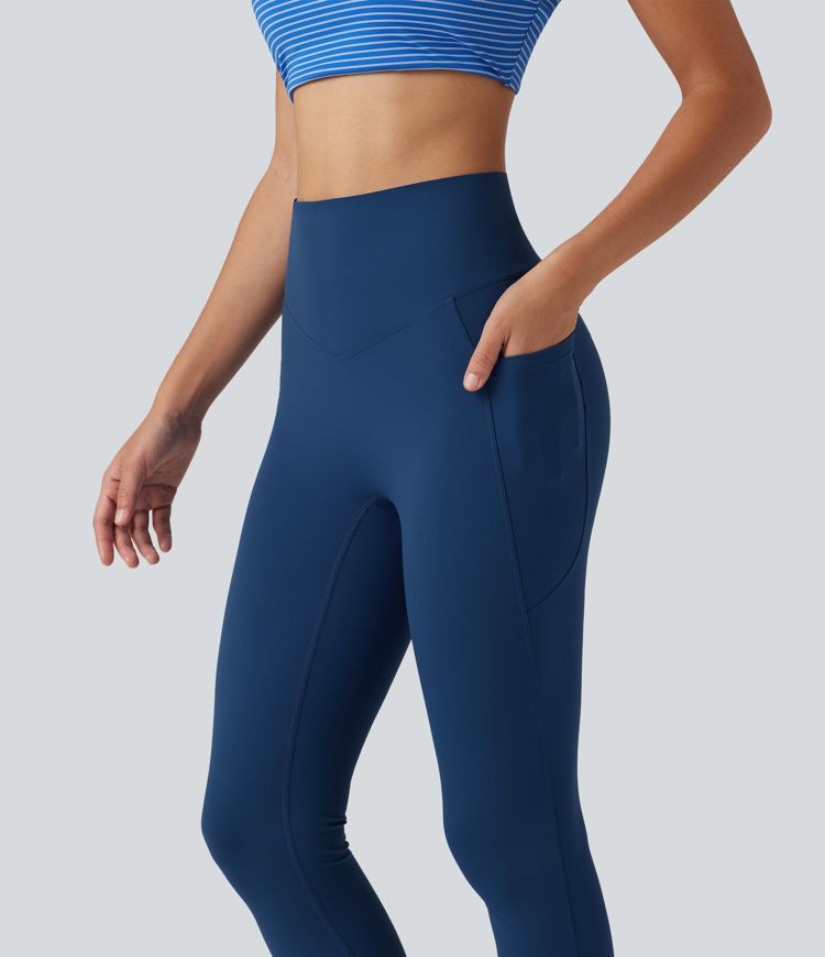 Halara UltraSculpt™ High Waisted Tummy Control Crossover Workout Leggings with Pockets