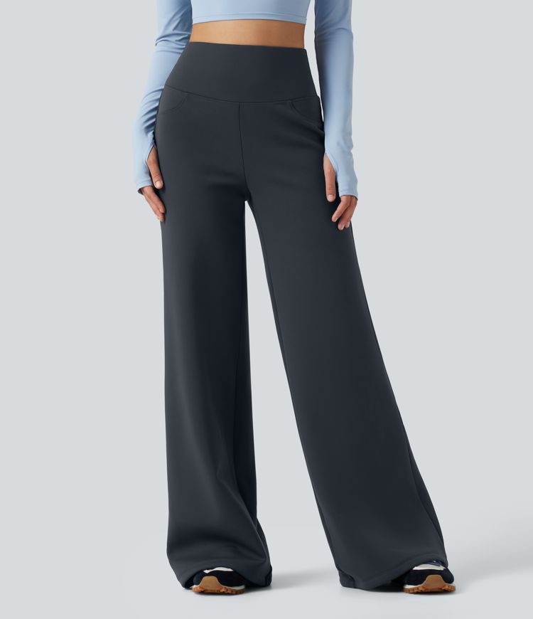 Halara UltraSculpt™ Extra Heat - Yogahose mit hohem Bund, Gesäßtaschen, Bauchkontrolle und weitem Bein