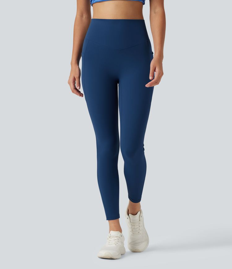 Halara UltraSculpt™ High Waisted Tummy Control Crossover Workout Leggings with Pockets