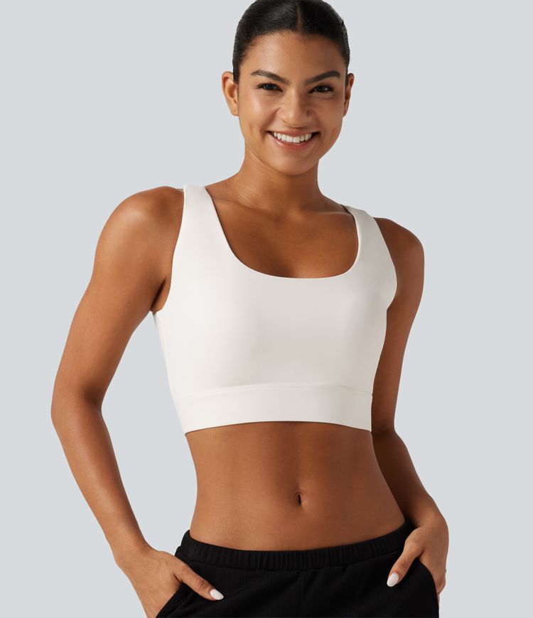 Brassière de training Halara UltraSculpt™ dos nu à maintien moyen avec boucle réglable et coussinets amovibles, bonnets E à G