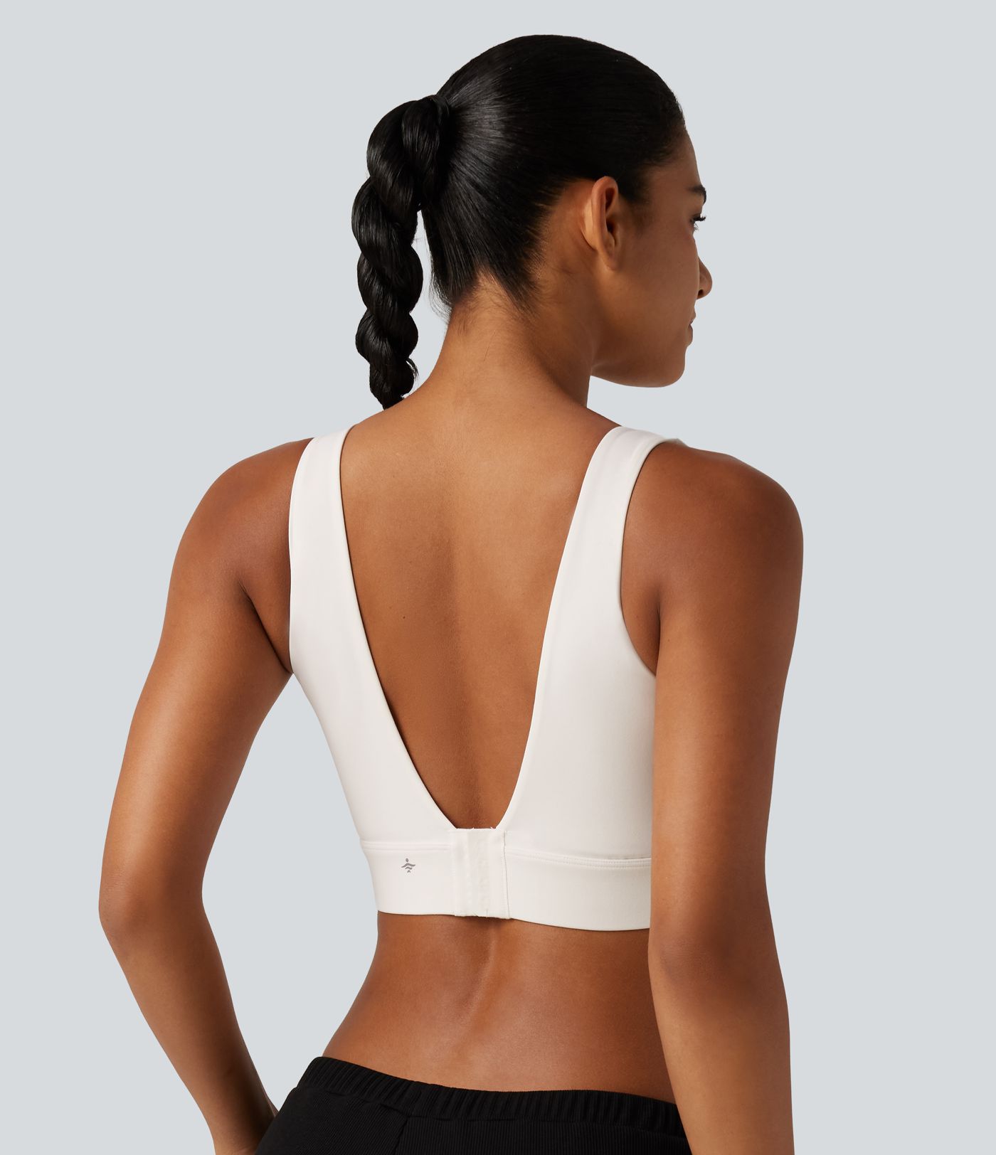 Halara Ultrasculpt™ Medium Support Backless Adjustable Buckle Built-in Bra Training Sports Bra DD-F Cups