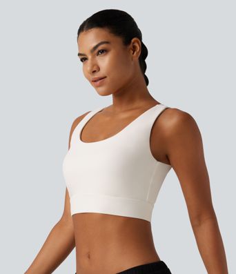 Halara Ultrasculpt™ Medium Support Backless Adjustable Buckle Built-in Bra Training Sports Bra DD-F Cups