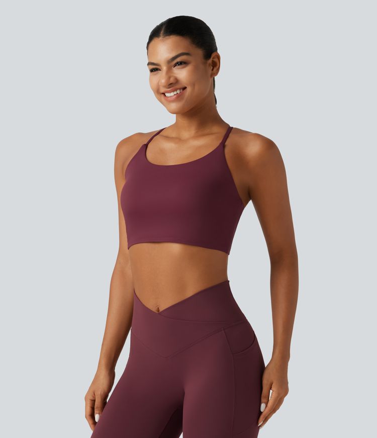 SoftlyZero™ Airy Scoop Neck Built-in Bra InstantCool Cropped Yoga Tank Top SoftlyZero™ Airy Scoop Neck Built-in Bra InstantCool Cropped Yoga Tank Top