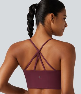 SoftlyZero™ Airy Scoop Neck Built-in Bra InstantCool Cropped Yoga Tank Top SoftlyZero™ Airy Scoop Neck Built-in Bra InstantCool Cropped Yoga Tank Top