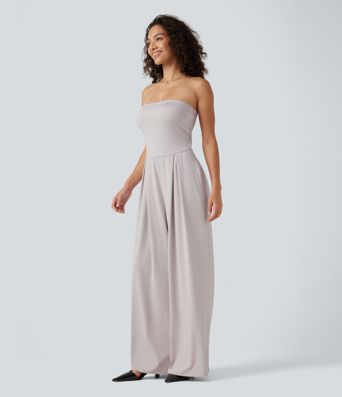 Tube Baggy Casual Jumpsuit with Pockets-Easy Peezy Edition Tube Baggy Casual Jumpsuit with Pockets-Easy Peezy Edition