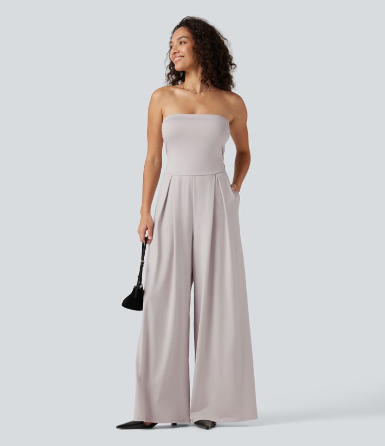 Tube Baggy Casual Jumpsuit with Pockets-Easy Peezy Edition Tube Baggy Casual Jumpsuit with Pockets-Easy Peezy Edition