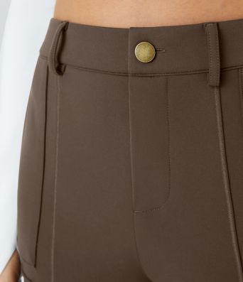 DayStretch pantalones cargo ajustados de cintura alta con bolsillos con cremallera, lisos DayStretch pantalones cargo ajustados de cintura alta con bolsillos con cremallera, lisos