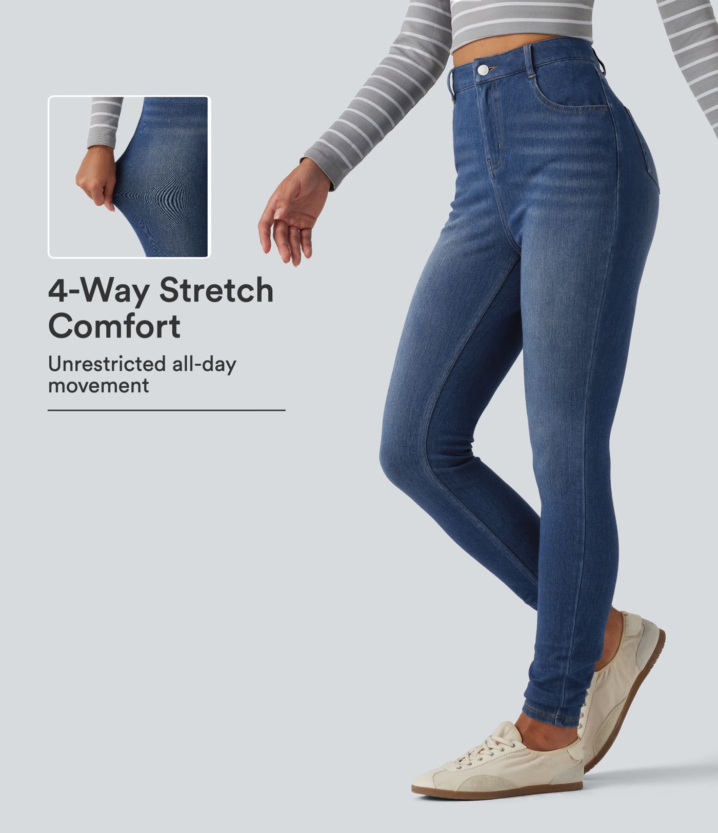 Halara Flex™ High Waisted Skinny Casual Jeans with Pockets
